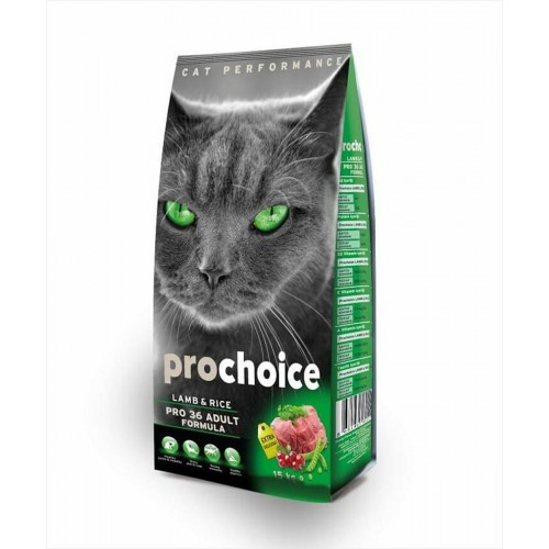 Pro Choice Pro 36 LambRice Kuzu Etli Yetişkin Kedi Maması 15 Kg