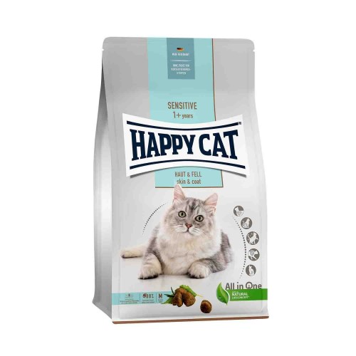 Happy Cat Skin  Coat Hassas Deri Tüy Yapısına Sahip Yetişkin kedi Maması 4 Kg