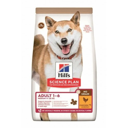 Hills Tahılsız Orta Irk Tavuklu Yetişkin Köpek Maması 12 KG