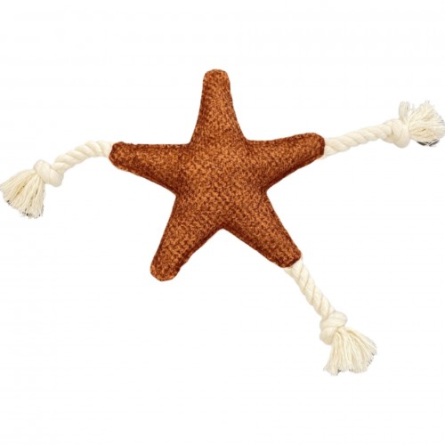 Pet Comfort İpli Yıldız Köpek Oyuncağı Kiremit Ø25cm, 40cm